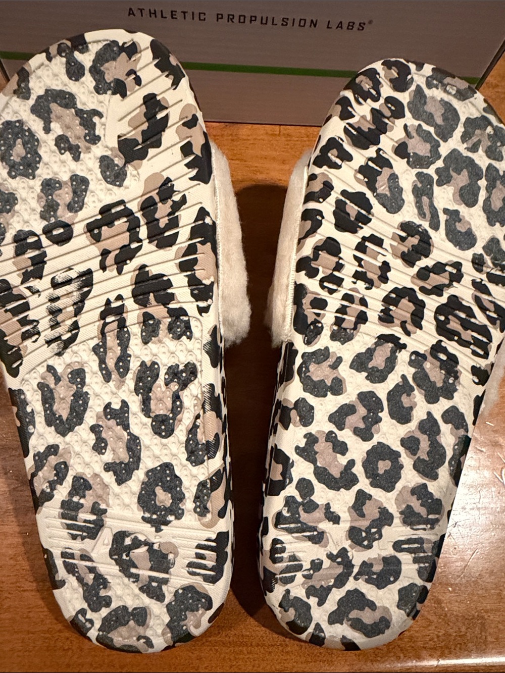 APL Cream Leopard Shearling Slide Sandals - Picture 5 of 6